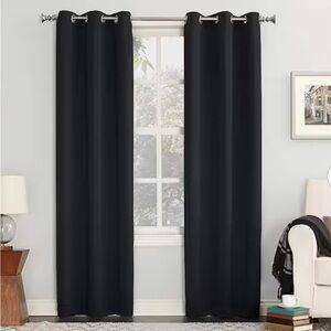 NWT Elegant Black Grommet Curtains